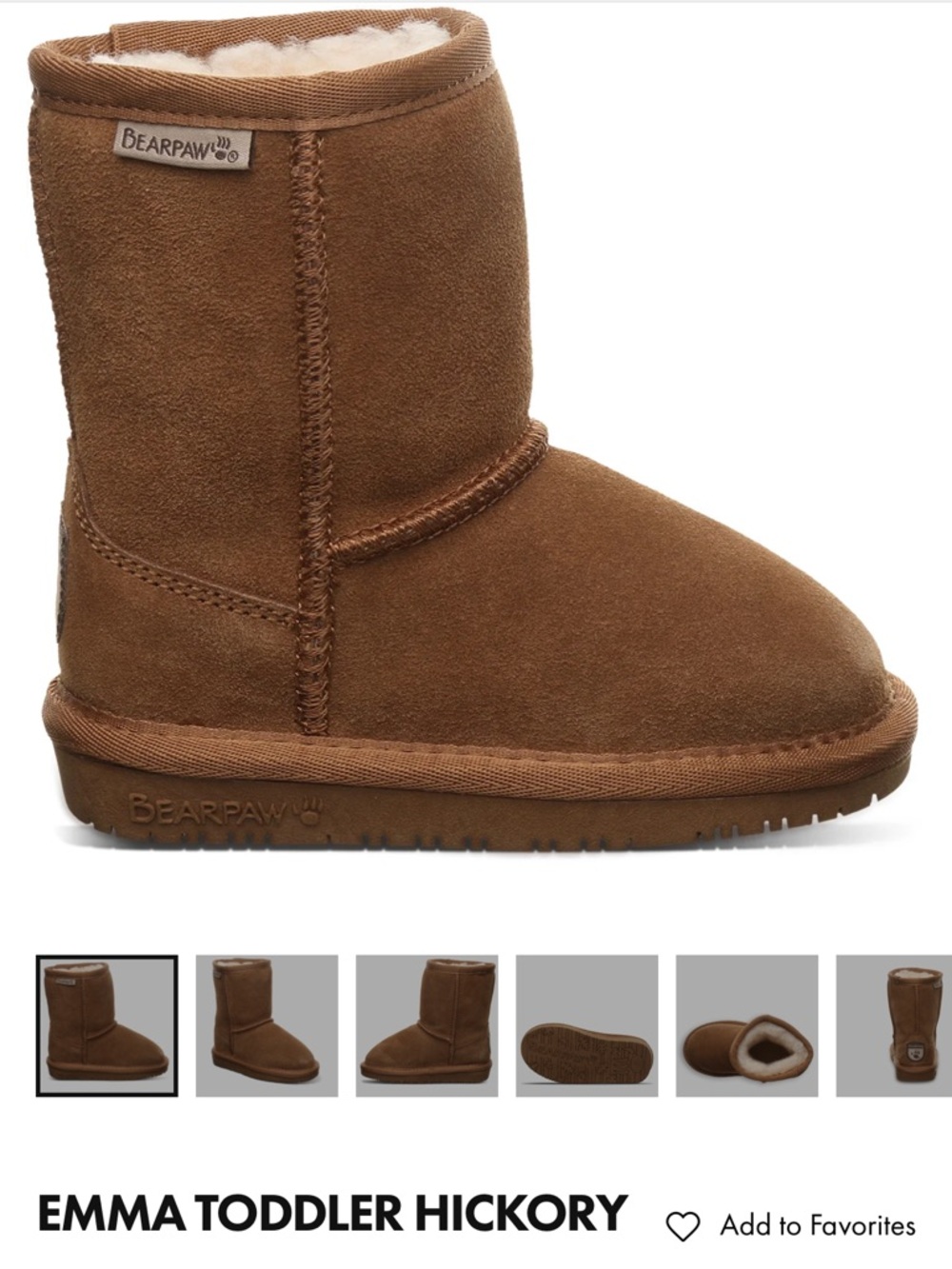 BearPaw Brown Toddler Suede Boots